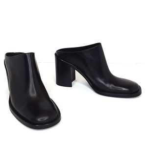 VIA SPIGA VS Black Leather Mules Vero Cuoio 6.5